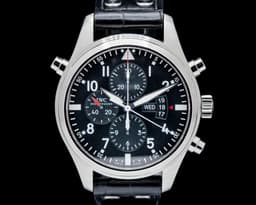 Pilot's Double Chronograph SS Black Dial