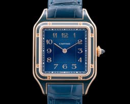 Santos Dumont 18K Rose Gold Blue Dial LIMITED UNWORN