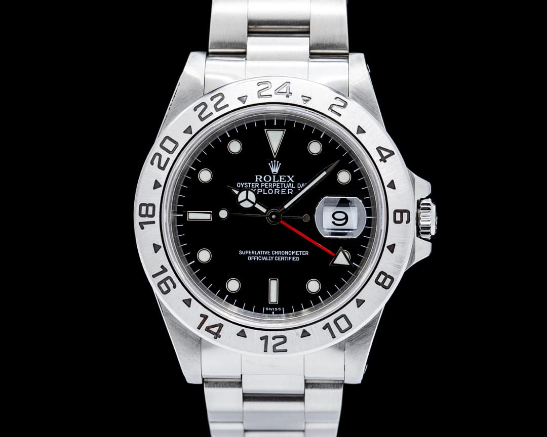 Rolex 16570 Explorer II SS "Swiss Only" Black Dial Circa. 2000