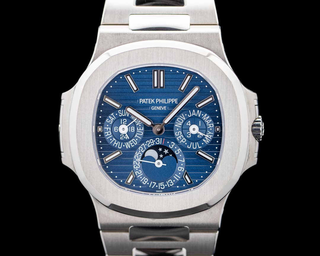 Patek Philippe 5740/1G Nautilus Perpetual Calendar 18K White Gold Blue Dial