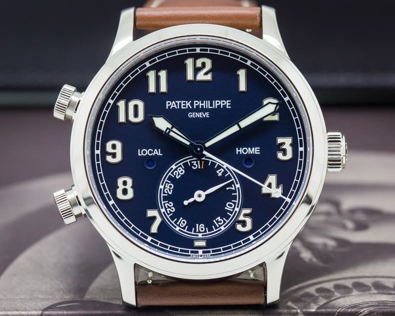 Patek Philippe Calatrava Pilot Travel Time 18k White Gold UNWORN