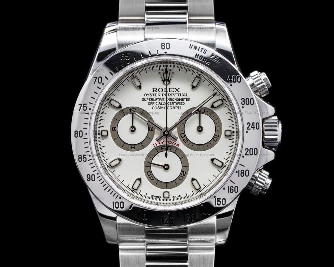Rolex Daytona 116520 White Dial SS FULL SET PANNA CREAM DIAL WOW