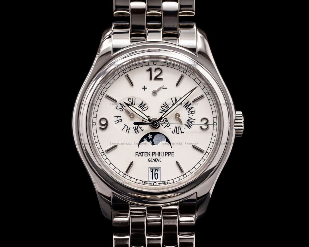 Patek Philippe Annual Calendar 5146/1G 18k White Gold Porcelain Dial Bracelet