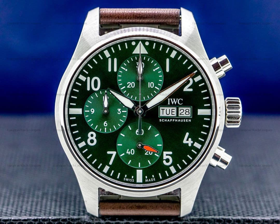 IWC Pilot's Watch Chronograph 41mm SS Green dial UNWORN