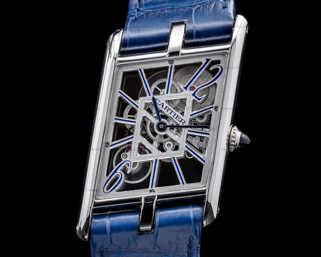 Cartier Privee Collection Tank Asymetrique Skeleton Platinum UNWORN