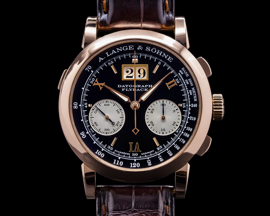 A. Lange and Sohne Datograph 403.031 18K Rose Gold Black Dial "DUFOUR" ORIGINAL OWNER