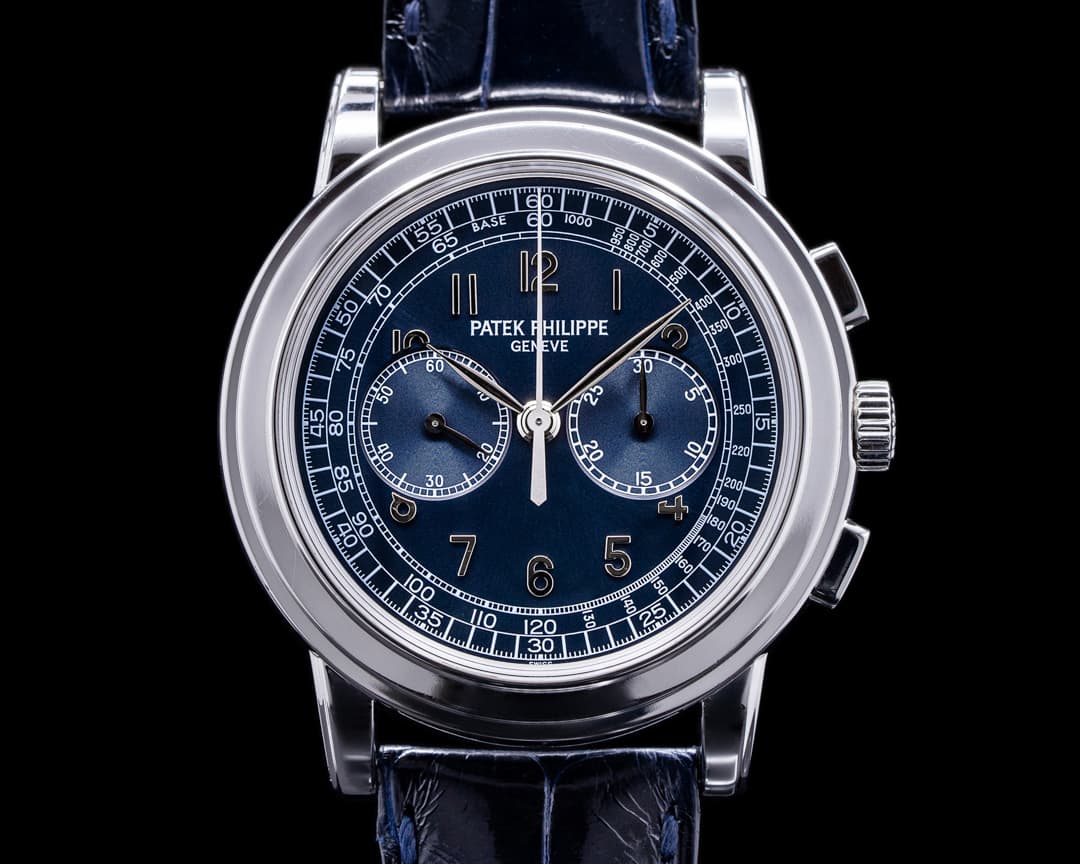 Patek Philippe 5070P Platinum Blue Dial Chronograph FULL SET