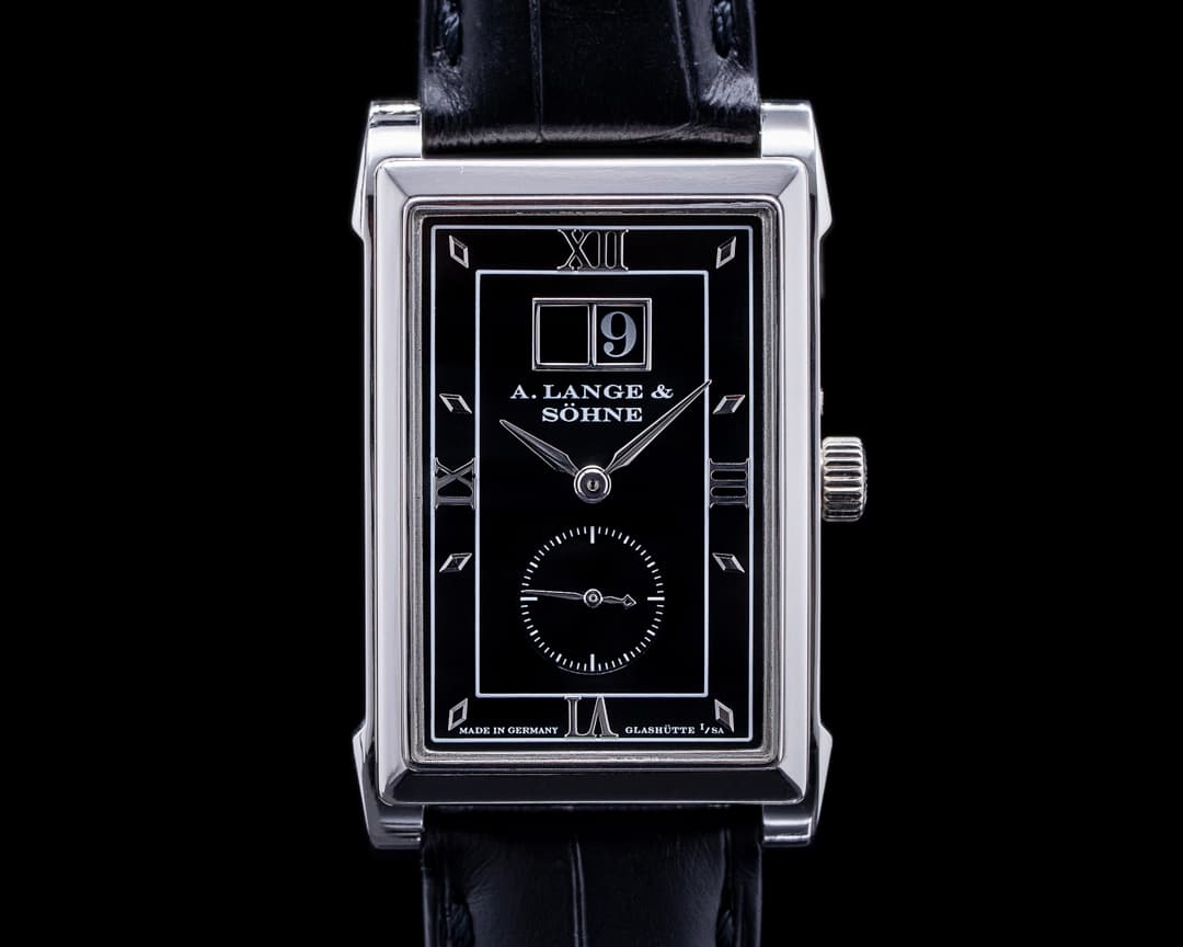 A. Lange and Sohne Cabaret 107.035 Platinum Black Dial RARE