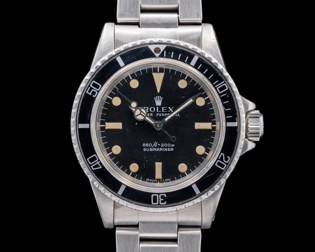 Rolex 5513 Vintage Submariner SS Black Serif Matte Dial Circa. 1978