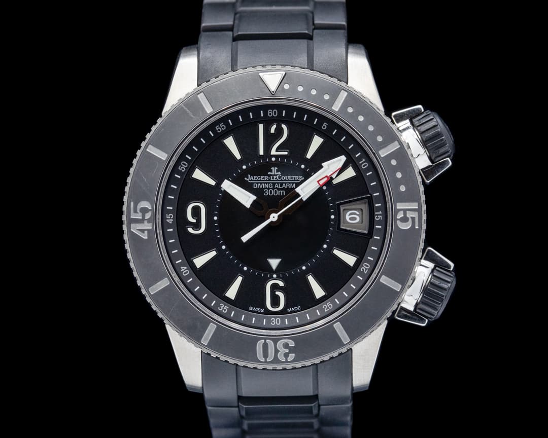 Jaeger LeCoultre Q183T770 Master Compressor Diving Alarm Navy SEAL Titanium Black Dial