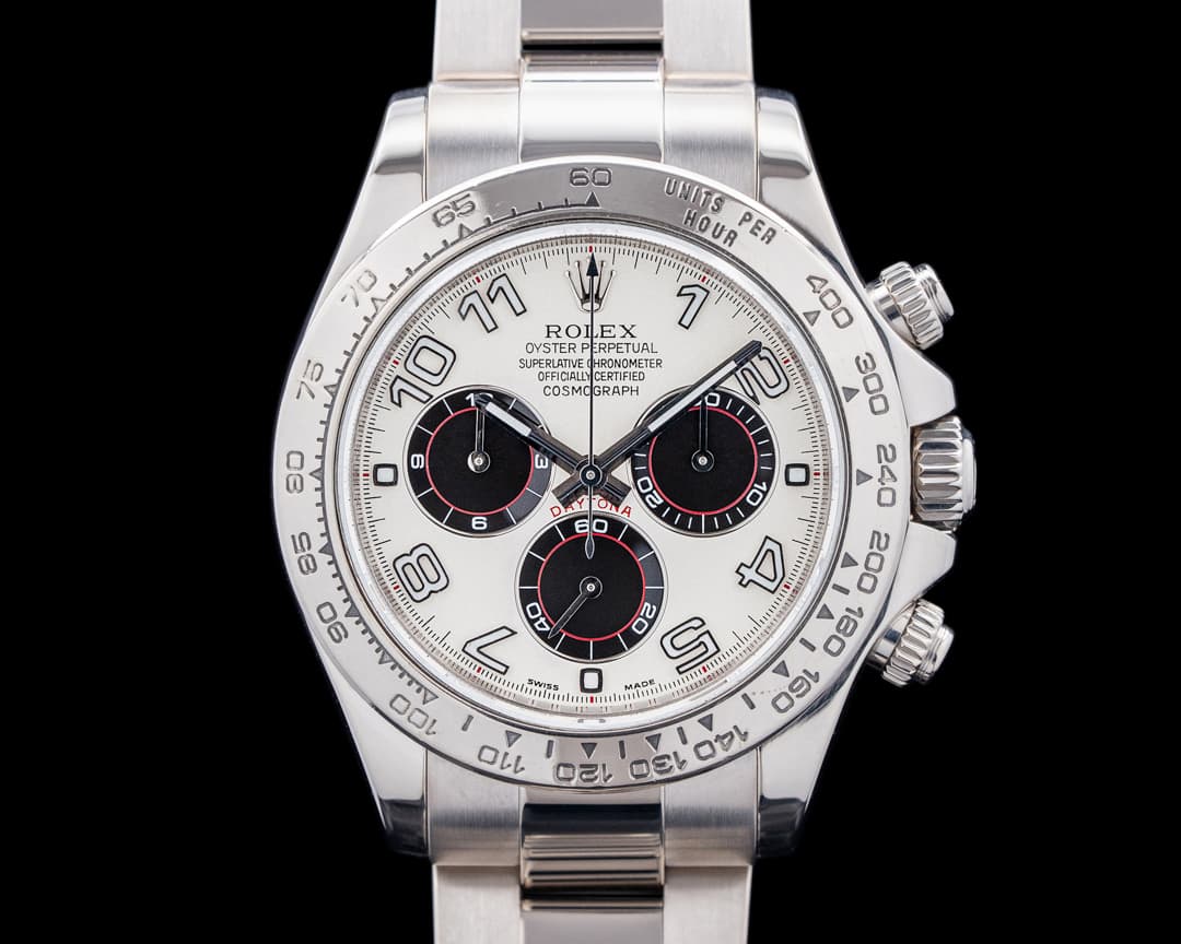 Rolex Daytona 116509 18K White Gold Silver Arabic Racing Dial