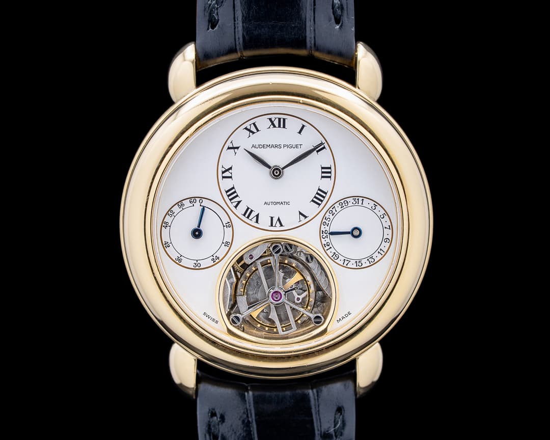 Audemars Piguet 25718BA Jules Audemars Tourbillon 18K Yellow Gold White Dial LIMITED