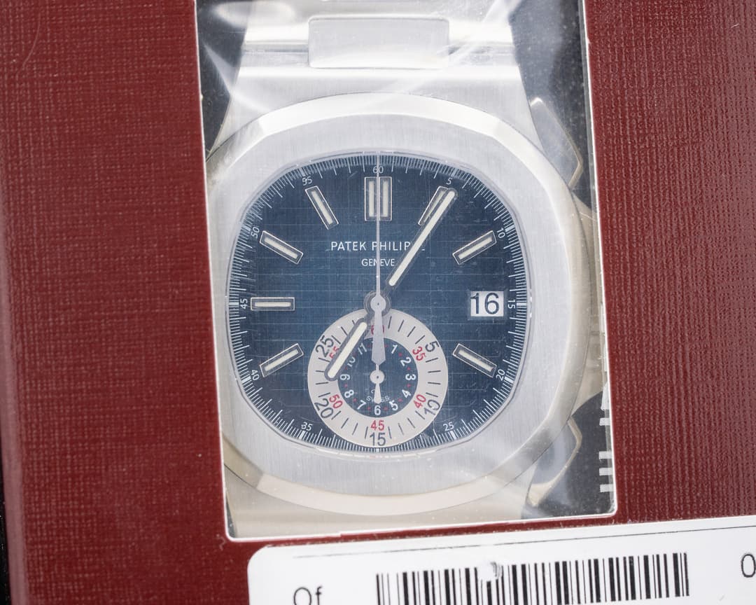 Patek Philippe 5980/1A Nautilus Chronograph SS Blue Dial DOUBLE SEALED