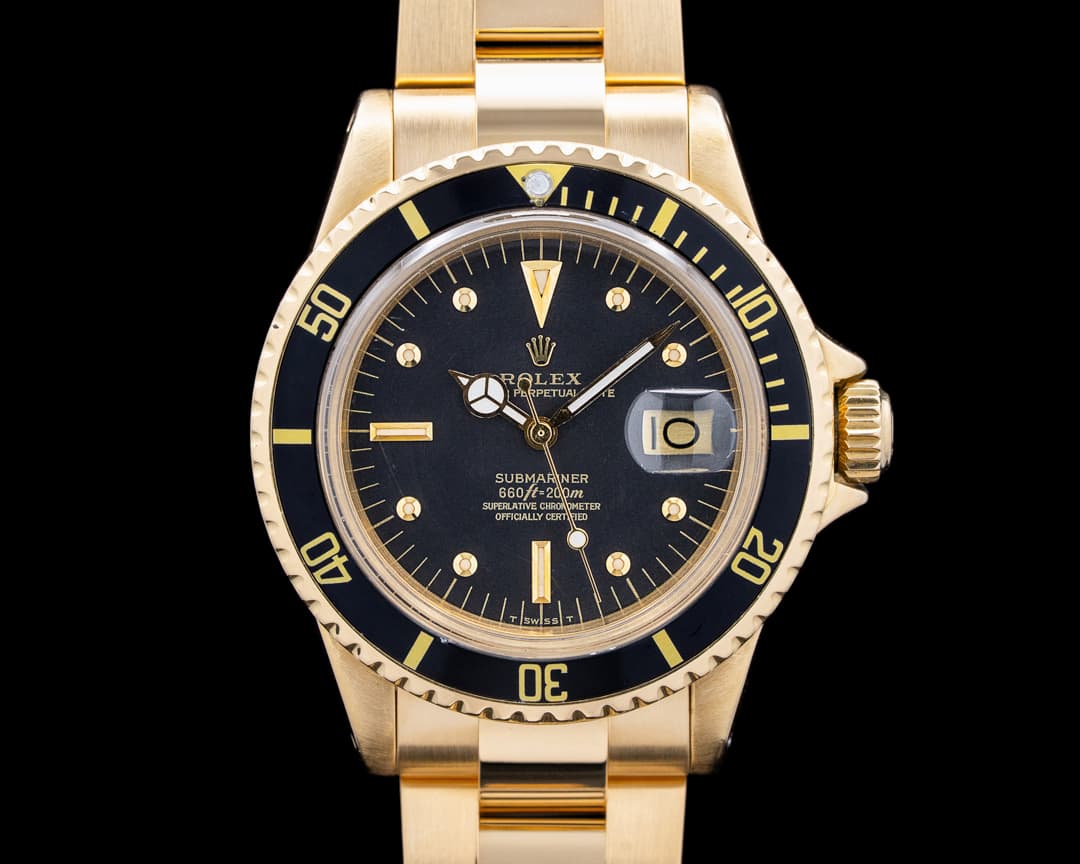 Rolex 1680/8 Submariner Date 18K Yellow Gold Black Dial Circa. 1979