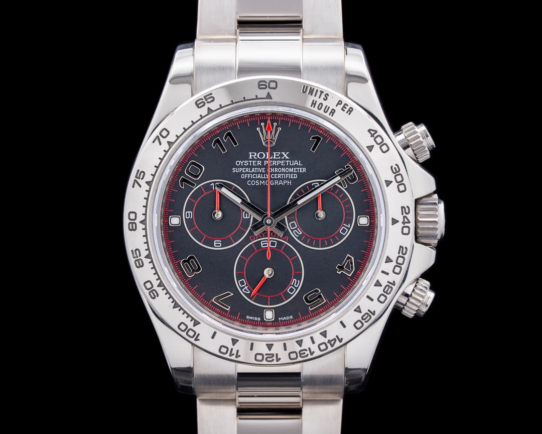 Rolex 116509 Daytona 18K White Gold Gray Arabic Racing Dial