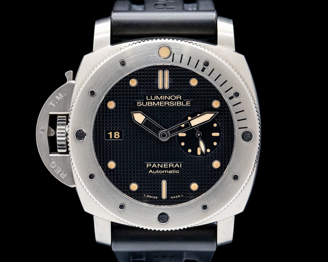 Panerai Luminor Submersible 1950 Left-Handed Titanium Black Dial LIMITED