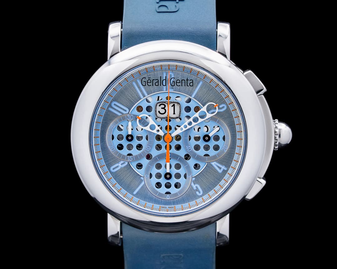 Gerald Genta CHS.X.10 Arena Chrono Sport SS Blue Dial