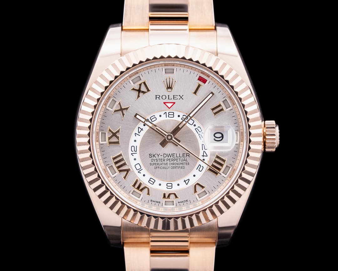 Rolex 326935 Sky-Dweller 18K Everose Gold Sundust Pink Roman Dial
