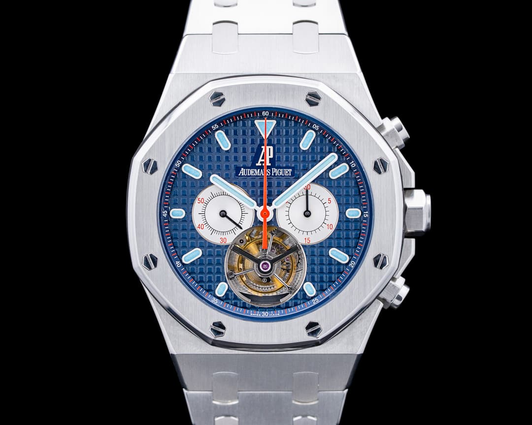 Audemars Piguet 25977ST Royal Oak Tourbillon Chronograph SS Blue Dial