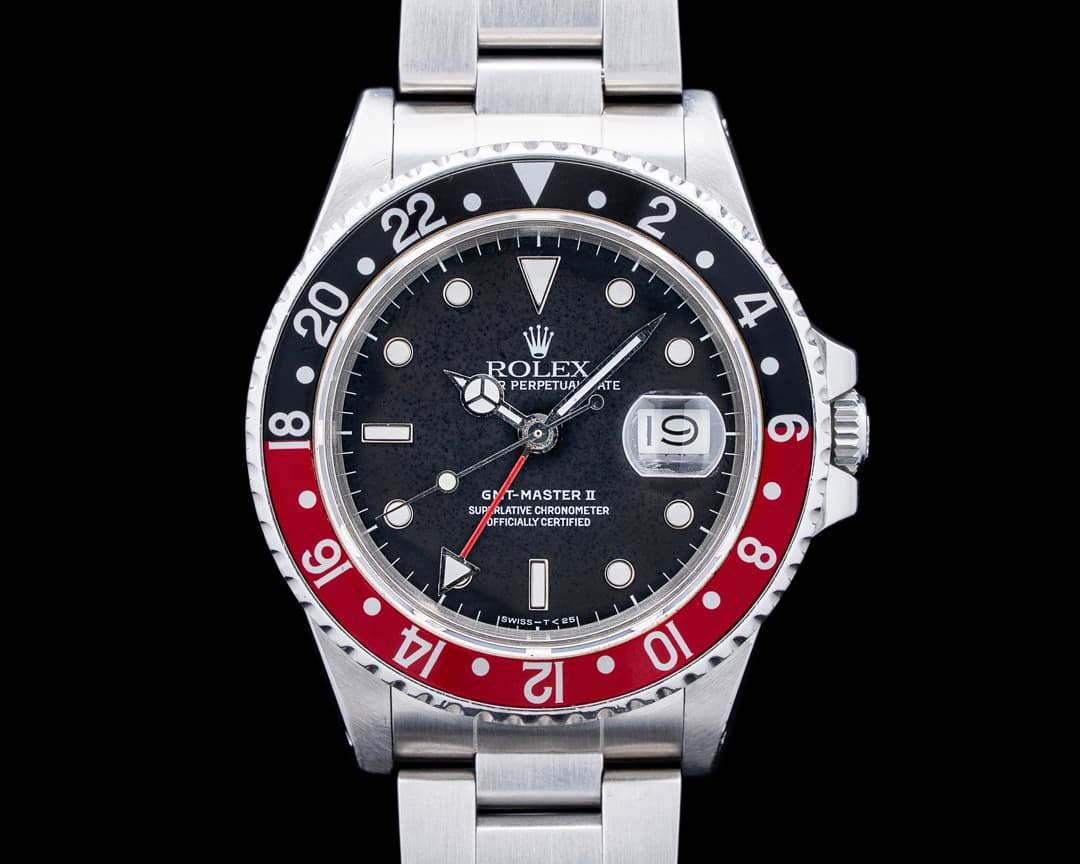 Rolex 16760 GMT Master II "Fat Lady" SS Black Dial FULL SET 1987