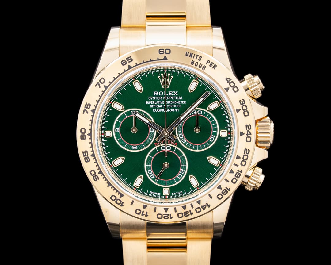 Rolex 116508 Daytona "John Mayer" 18K Yellow Gold Green Dial