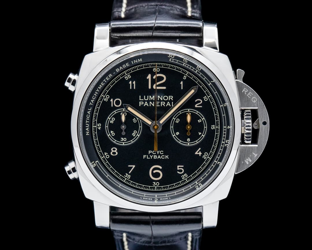 Panerai PAM00653 Luminor 1950 PCYC 3 Days Chrono Flyback SS Black Dial