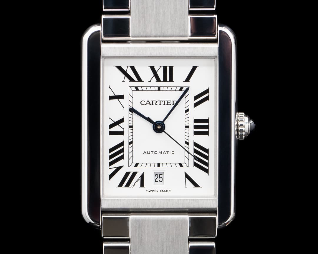 Cartier W5200028 Tank Solo XL SS Silver Dial