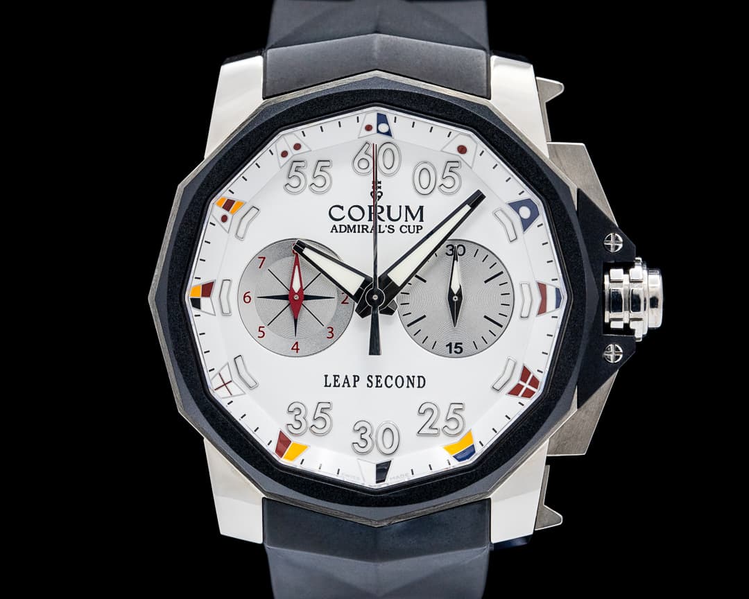 Corum Admiral's Cup Leap Second 48 Titanium White Dial