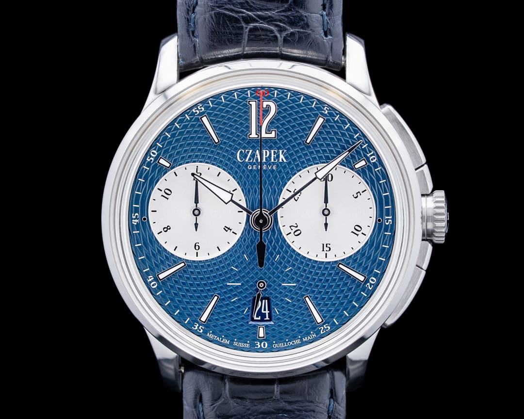 Czapek & Cie Faubourg de Cracovie Blue Panda Chronograph SS Blue Dial LIMITED
