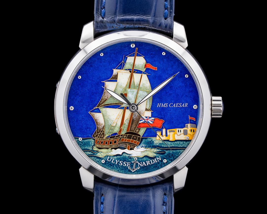 Ulysse Nardin 8150-111 San Marco Classico 18K White Gold Blue Enamel Dial LIMITED