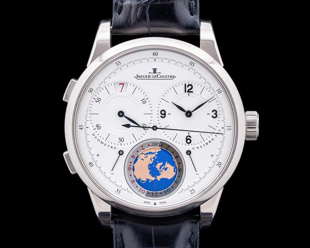 Jaeger LeCoultre Q606352J Duometre Unique Travel Time 18K WG Silver Dial LIMITED