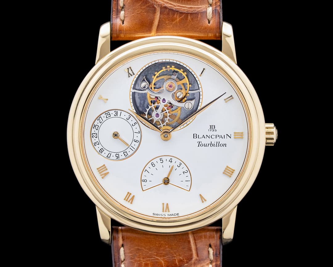 Blancpain Villeret Flying Tourbillon 8 Days 18K Yellow Gold White Dial