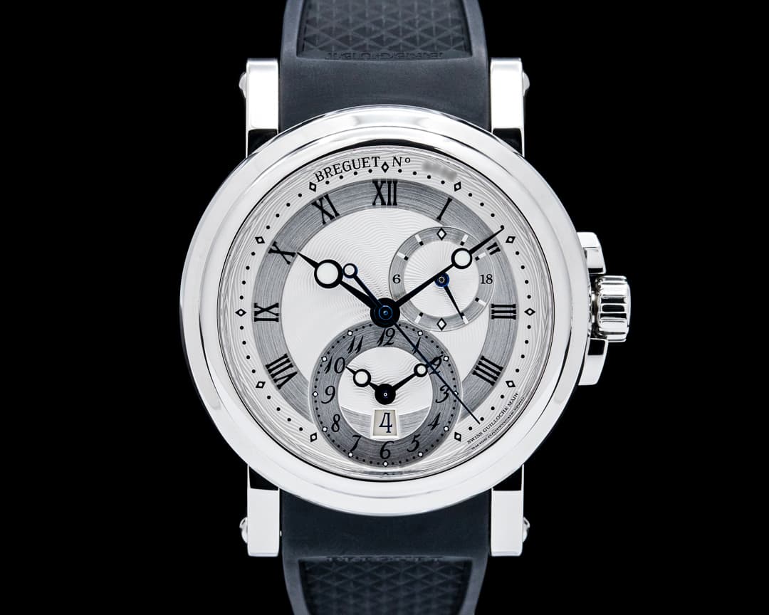 Breguet 5857ST Marine Dual Time SS Silver Dial