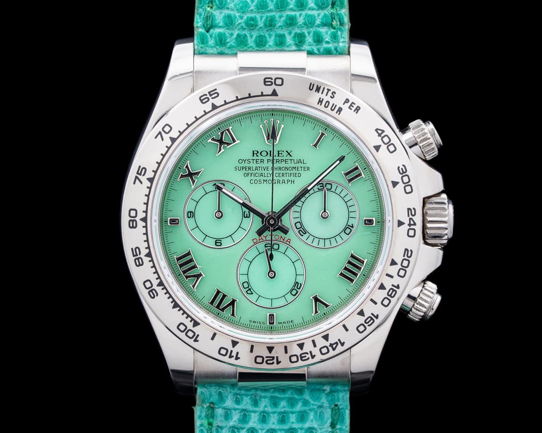 Rolex 116519 Daytona "Beach" 18K White Gold Green Dial