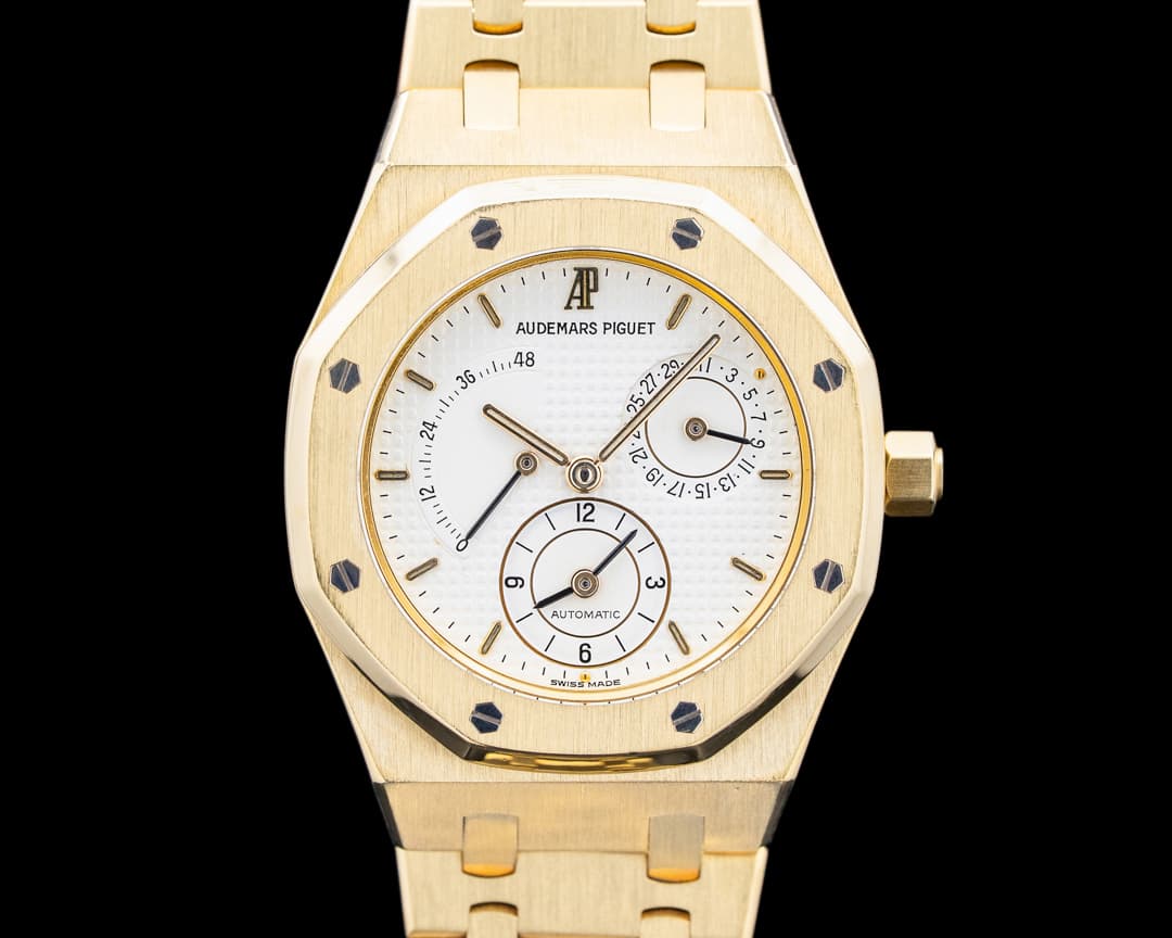 Audemars Piguet 25730BA Royal Oak Dual Time 18K Yellow Gold White Dial