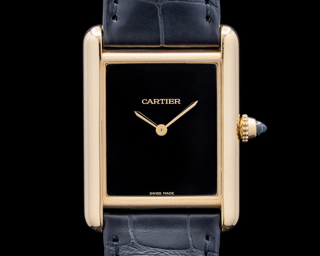 Cartier WGTA0091 Tank Louis Cartier 18K Yellow Gold Black Dial