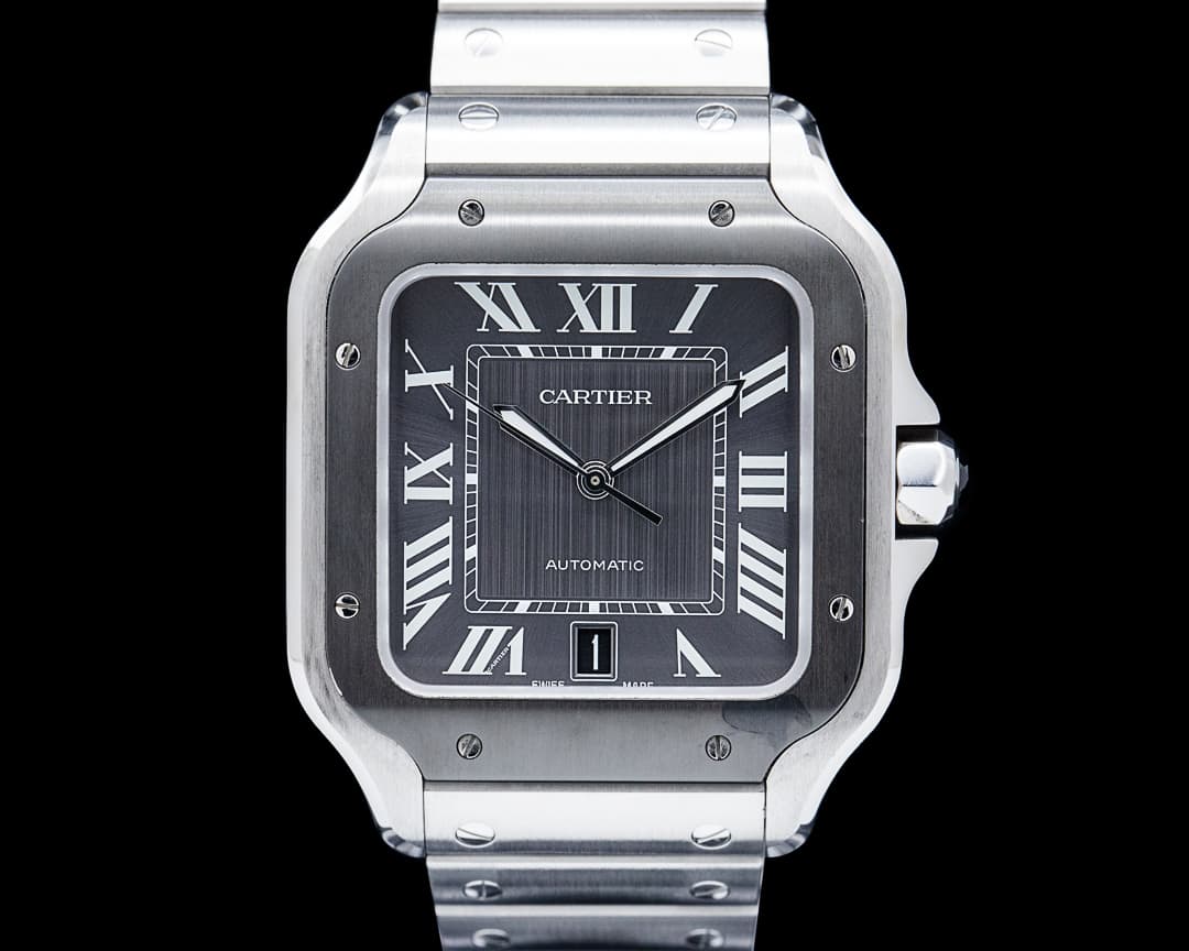 Cartier WSSA0037 Santos de Cartier SS Gray Dial