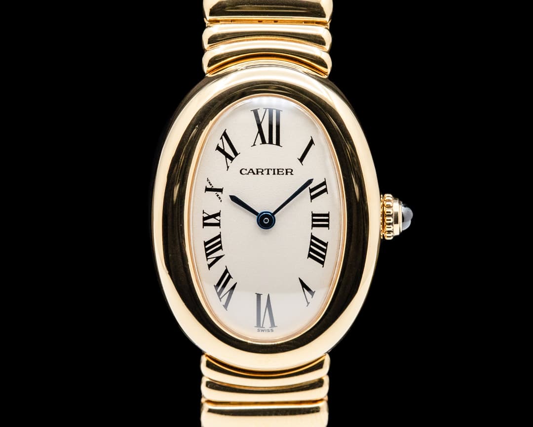 Cartier WGBA0013 Baignoire 18K Yellow Gold Silver Dial