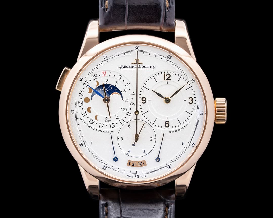 Jaeger LeCoultre Q6042521 Duometre a Quantieme Lunaire 18K Rose Gold Silver Dial