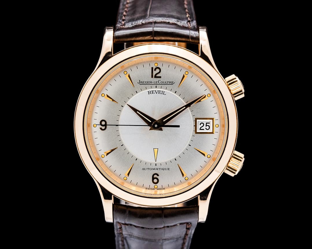 Jaeger LeCoultre 141.2.97 Master Control Reveil 18K Rose Gold Silver Dial