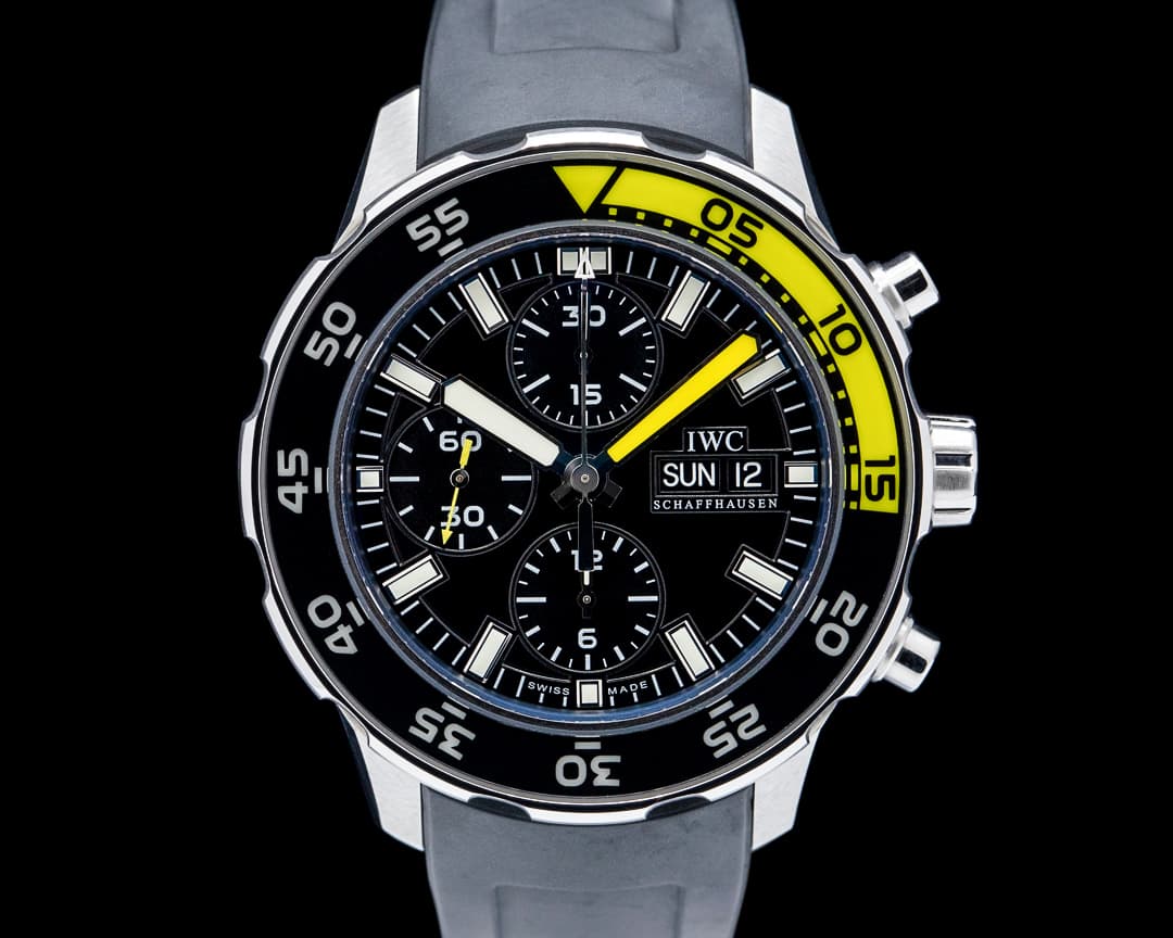 IWC IW376709 Aquatimer Chronograph SS Black Dial