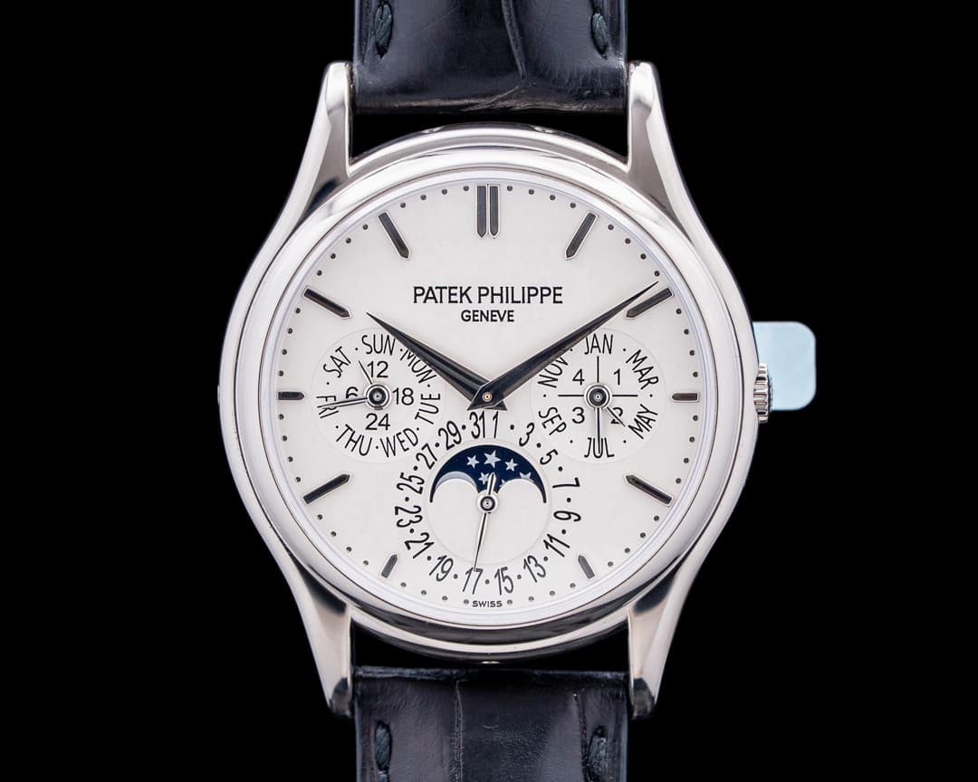 Patek Philippe 5140G Perpetual Calendar Ultra Thin 18K White Gold Silver Dial