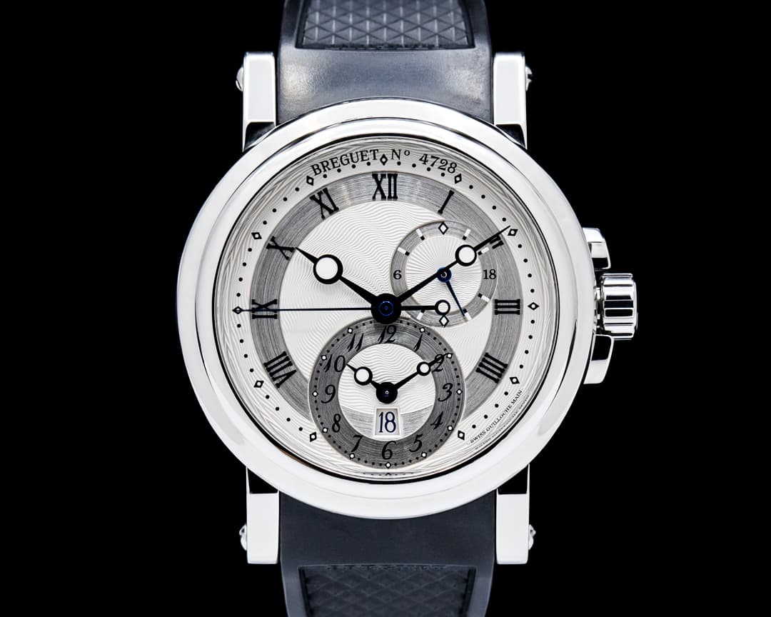 Breguet 5857ST Marine Dual Time SS Silver Dial