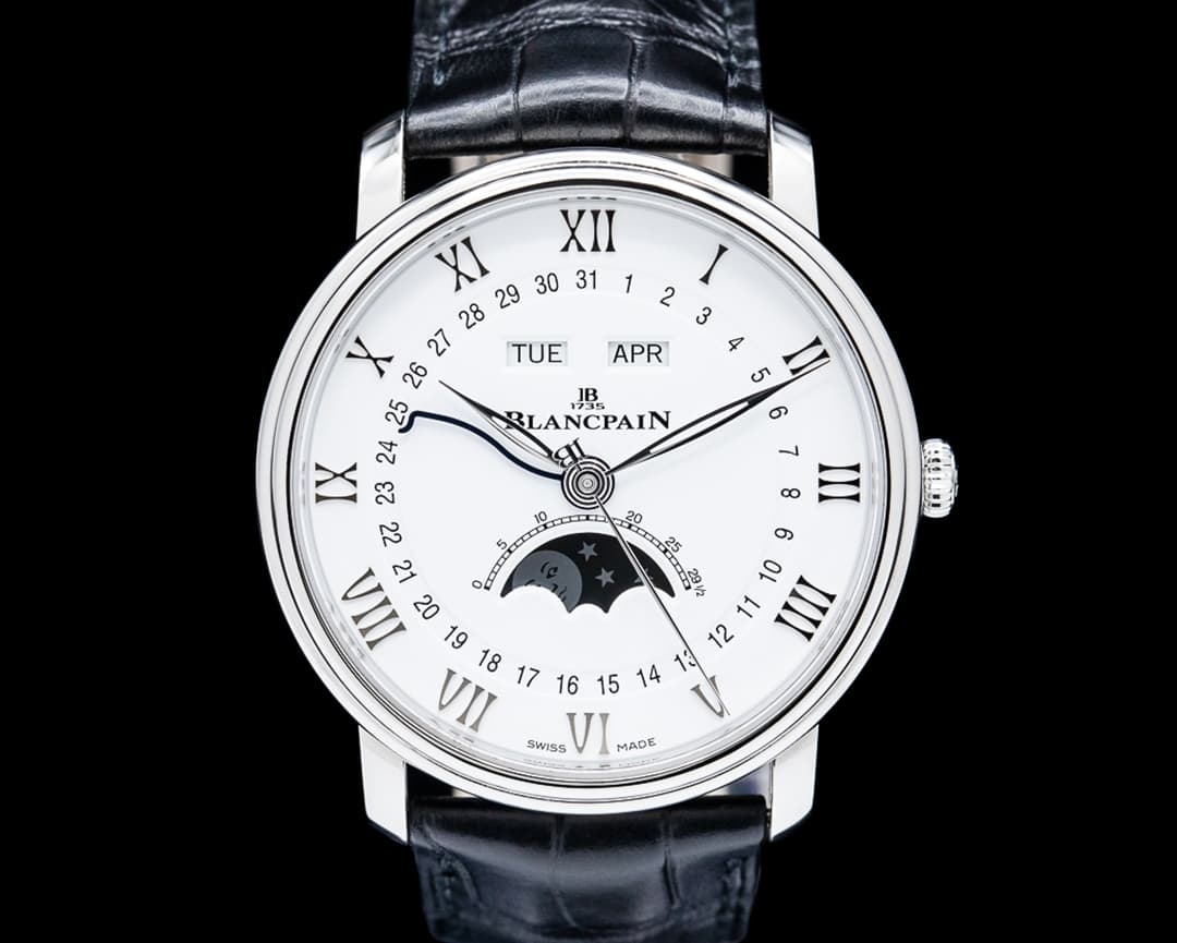 Blancpain 6654 Villeret Complete Calendar SS White Dial