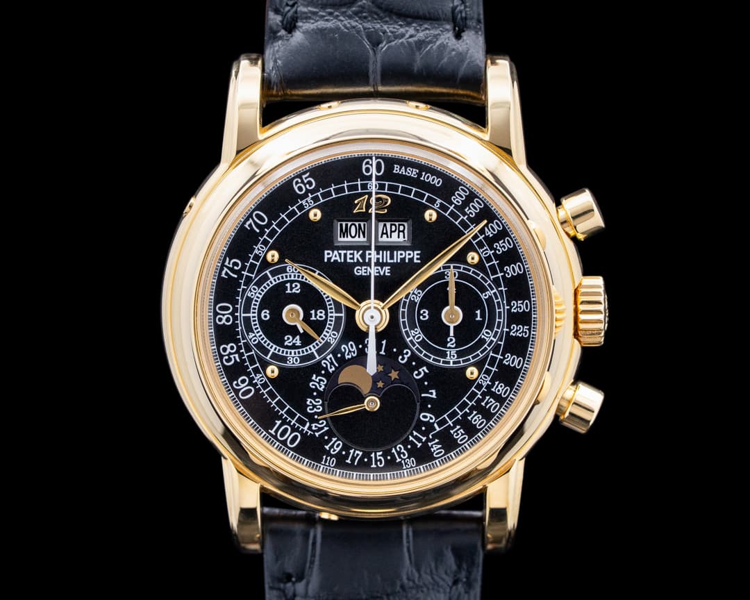 Patek Philippe 3970EJ-029 Perpetual Calendar Chronograph 18K YG Black Dial RARE UNWORN