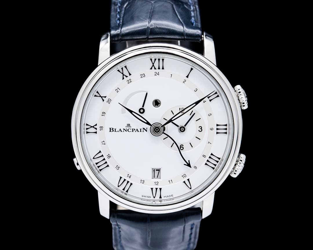 Blancpain 6640 Villeret Reveil GMT SS White Dial