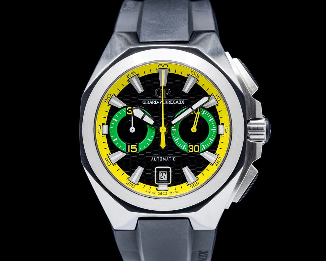 Girard Perregaux 49970 Chrono Hawk Brazil Edition SS Black Dial LIMITED