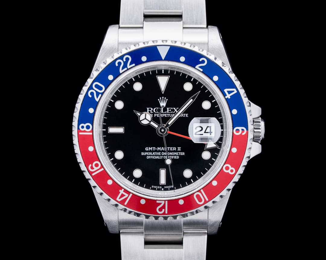 Rolex 16710A GMT-Master II "Coke" SS Black Dial Circa. 2003