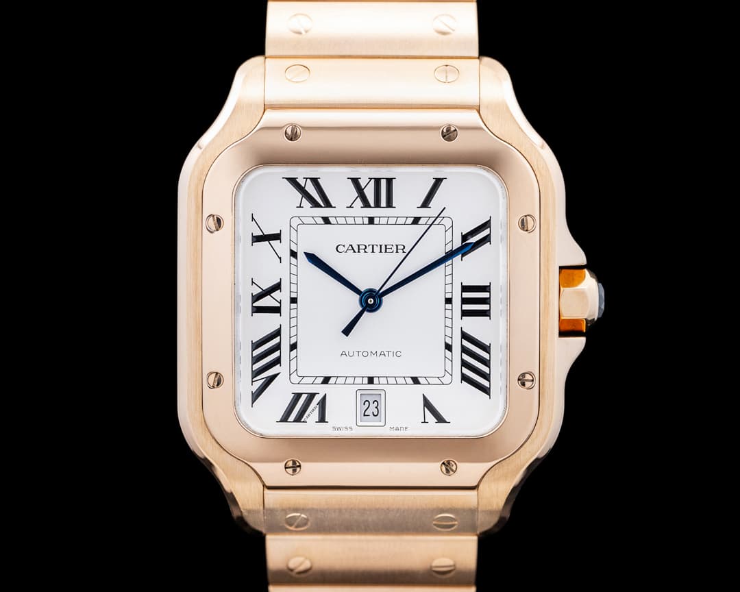 Cartier WGSA0031 Santos de Cartier 18K Rose Gold Silver Dial 2025