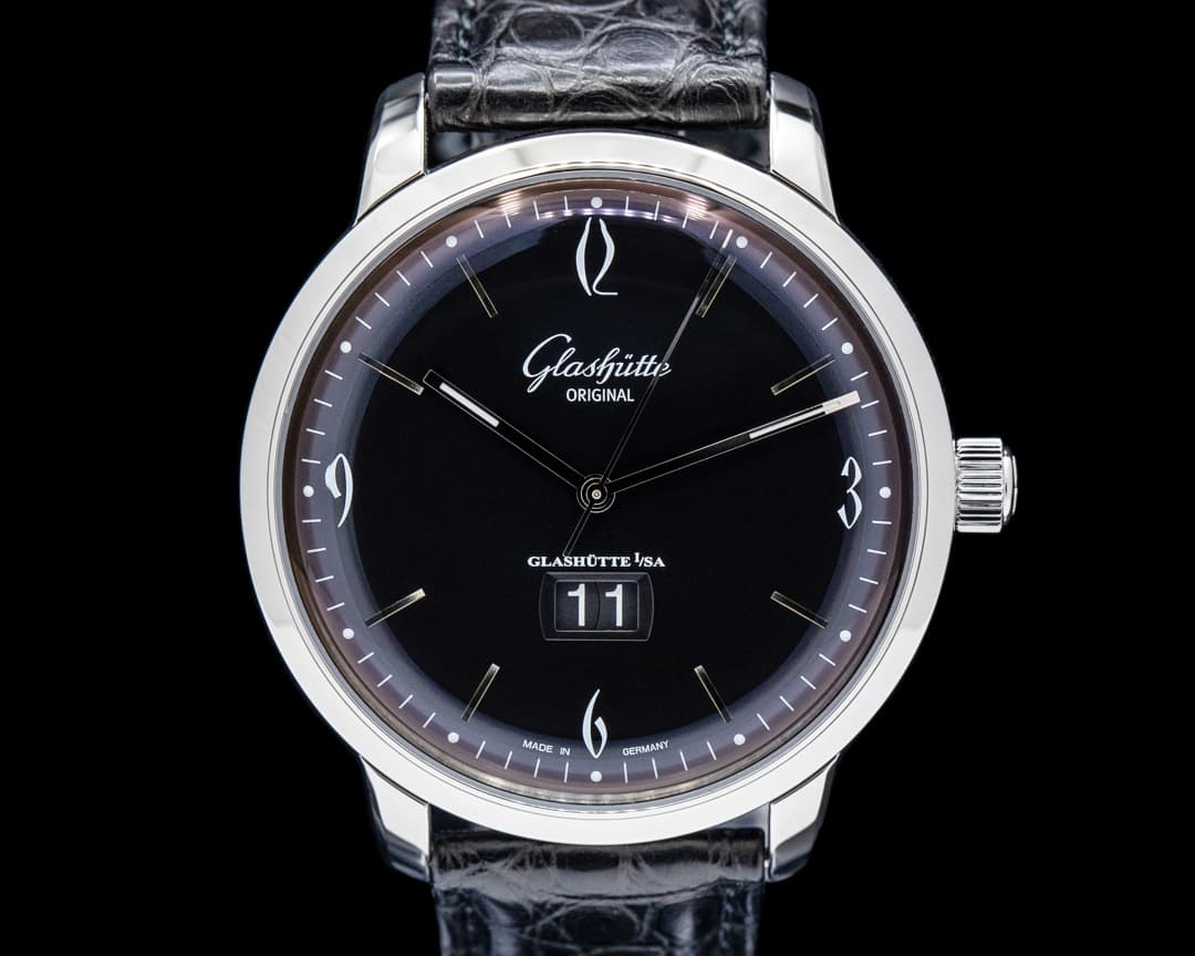 Glashütte Original Sixties Panorama Date SS Black Dial